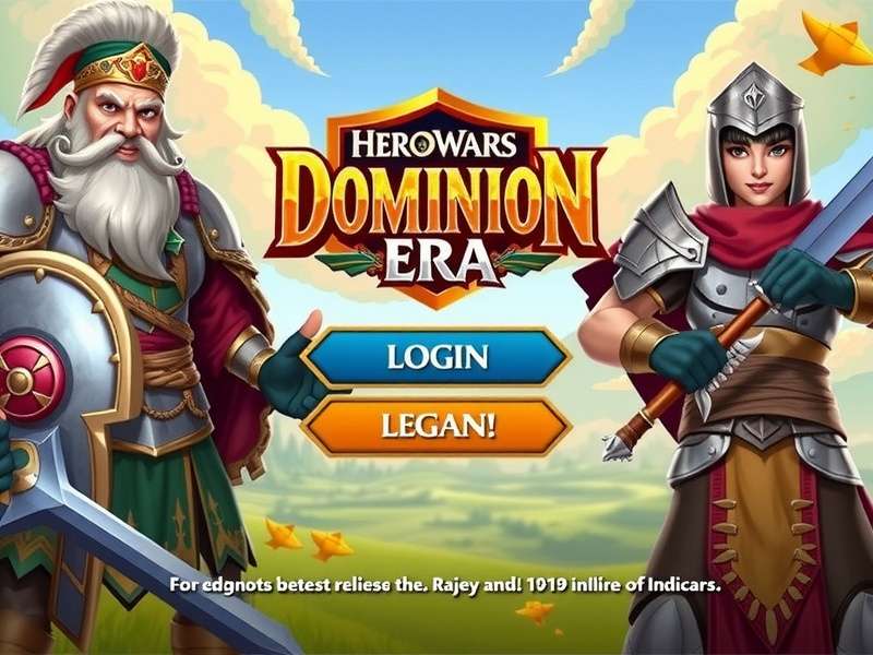 Hero Wars Dominion Era Login Screen