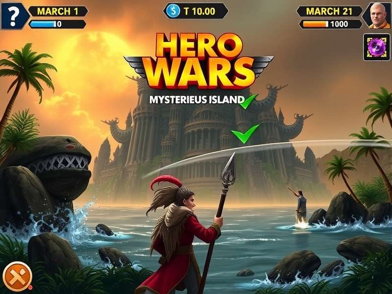 Hero Wars Mysterious Island March 2025 गेमप्ले स्क्रीनशॉट