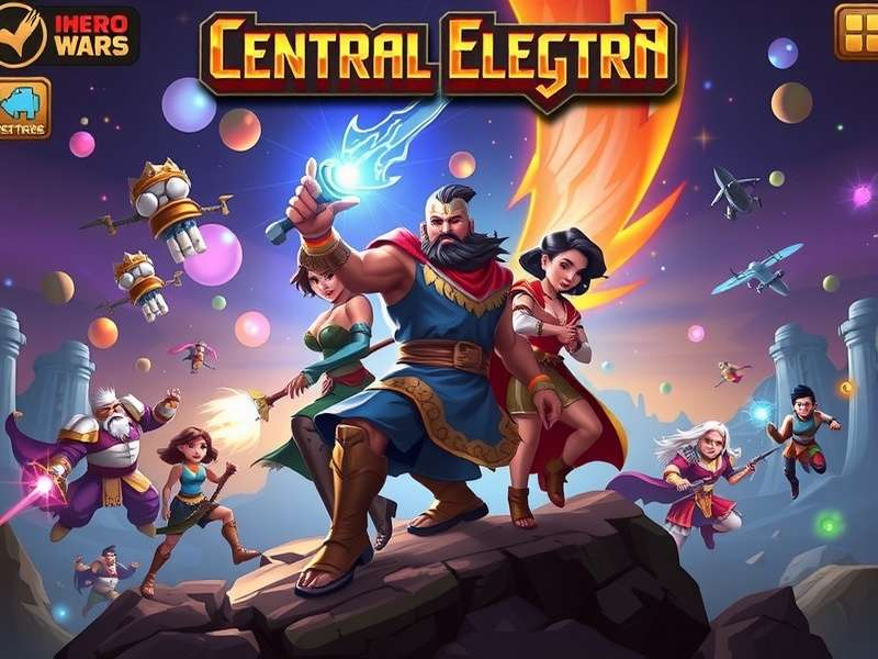 Hero Wars Electra character showcasing lightning skills
