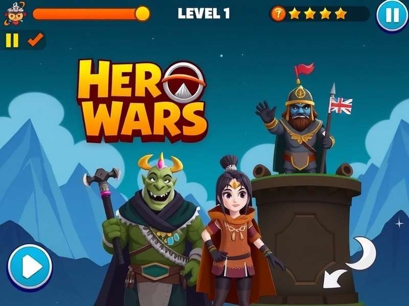 Hero Wars Level 1 Game Interface Breakdown in Hindi