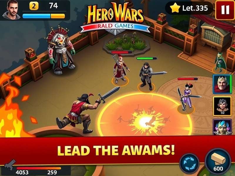 Hero Wars Gameplay - टीम बैटल दृश्य