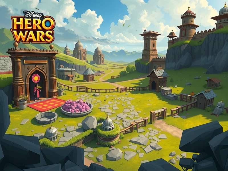 Hero Wars Valley of the Elements मैप और इंटरफ़ेस