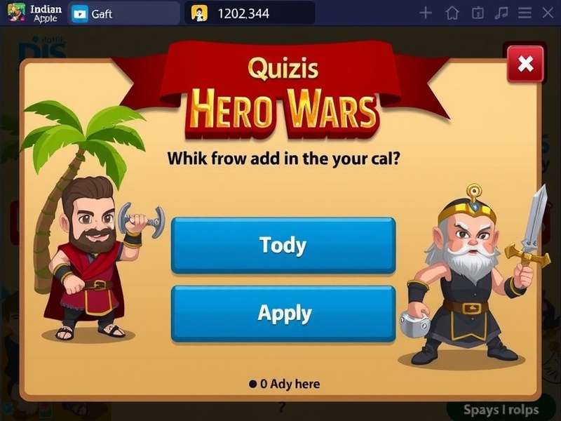 Hero Wars Game Characters and Battle Scene