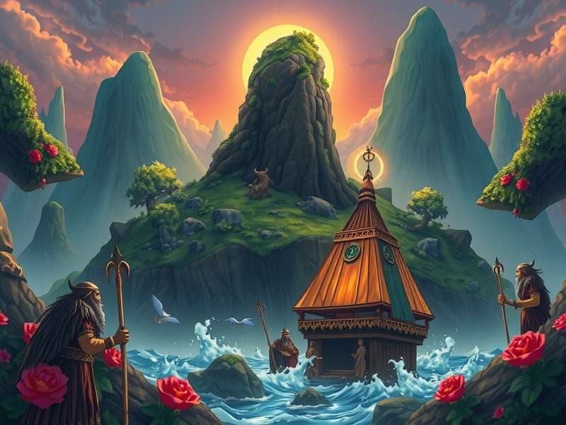 Hero Wars Olympus Mysterious Island gameplay screenshot showing heroes fighting mythical creatures