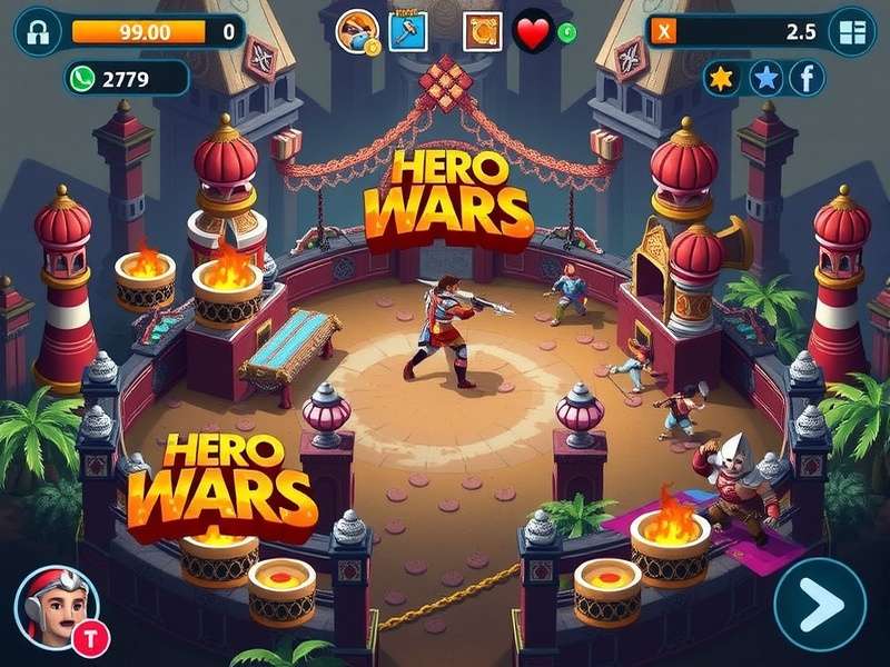 Hero Wars 2025 गेमप्ले स्क्रीनशॉट, नए हीरो और युद्ध दृश्य