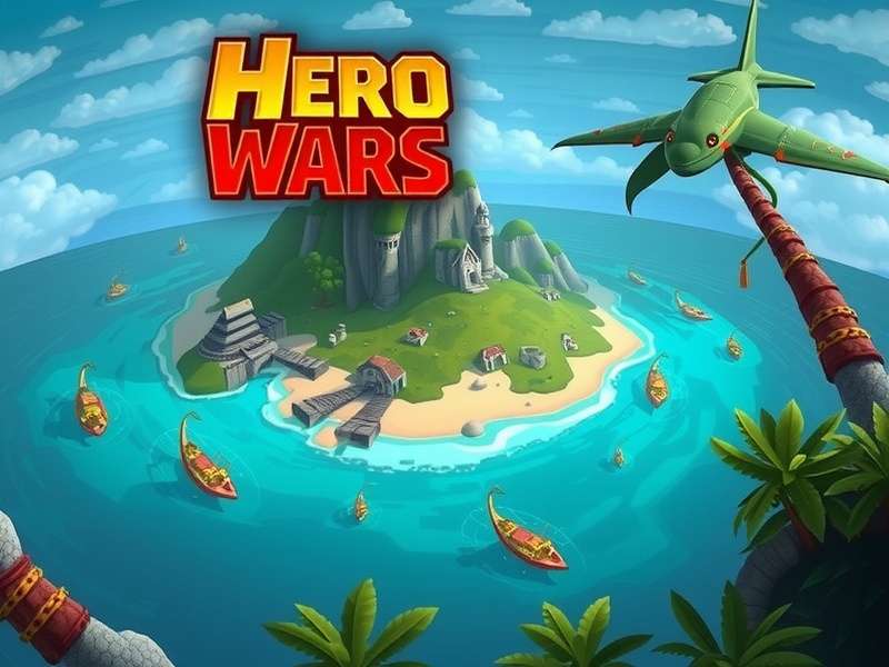 Hero Wars Mysterious Island November Event Map showing islands and challenges