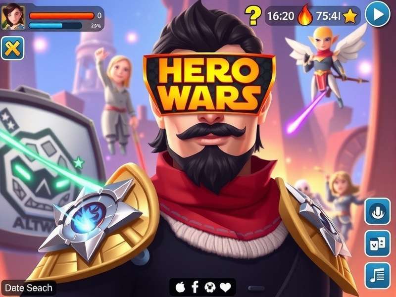 Hero Wars strategic battle interface showing team composition