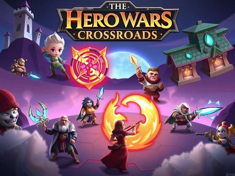 Hero Wars Crossroads Event Interface showing multiple path choices