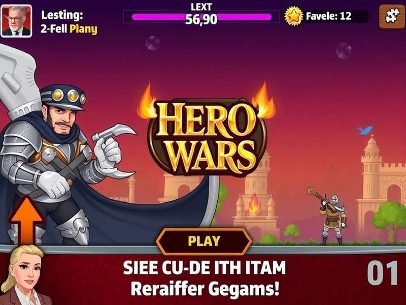 Hero Wars Dominion Era battle strategy interface showing team composition