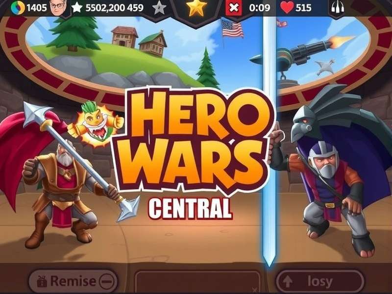 Hero Wars Strategy Map showing team formations and battle tactics