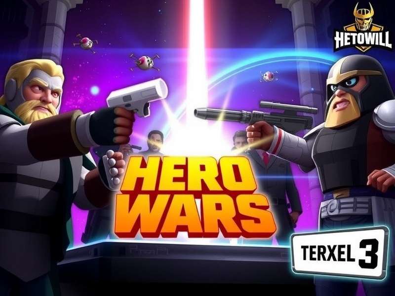 Hero Wars gameplay screen showing heroes and battles