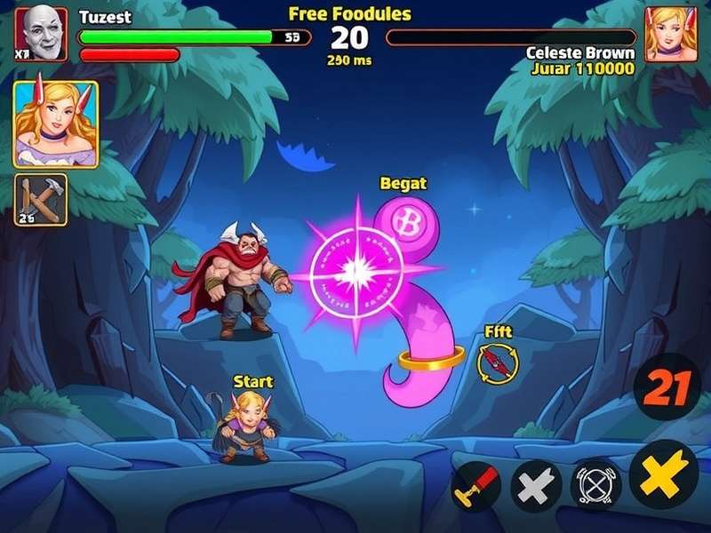 Hero Wars team composition showcasing Celeste and allies in battle