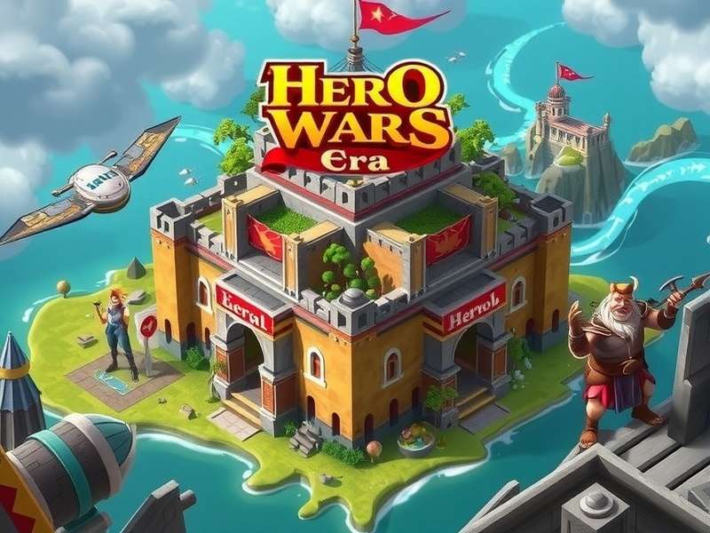 Hero Wars Mysterious Island Map showing key locations and enemy camps