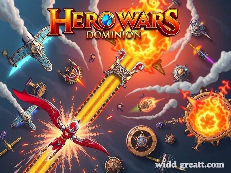 Hero Wars The Great Storm event visual depicting a chaotic magical storm over a fantasy landscape