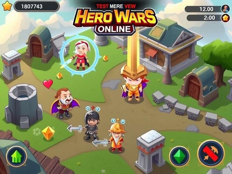 Hero Wars battle screen showing epic team combat