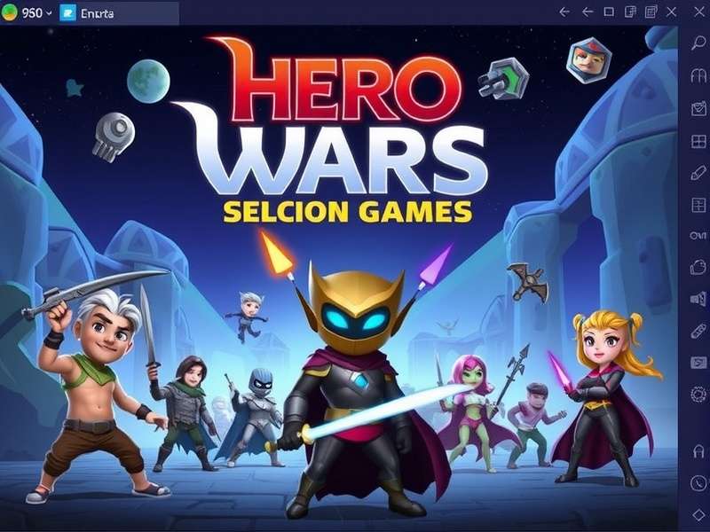 Hero Wars Epic Battle Scene with Heroes and Titans