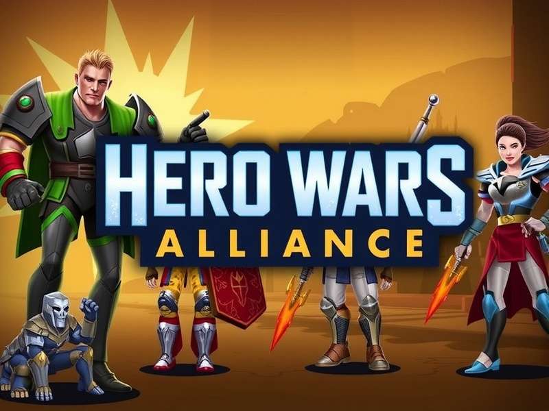 Hero Wars Alliance battle scene showing multiple heroes fighting together