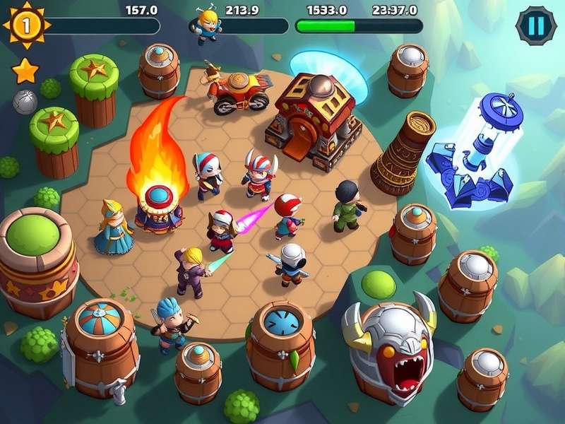 Hero Wars gameplay screenshot showing team battle