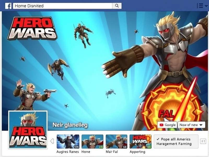 Hero Wars Facebook Community Interface on Desktop and Mobile
