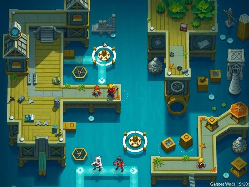 Hero Wars Flooded Passage dungeon gameplay screenshot showing aquatic environment and boss battle