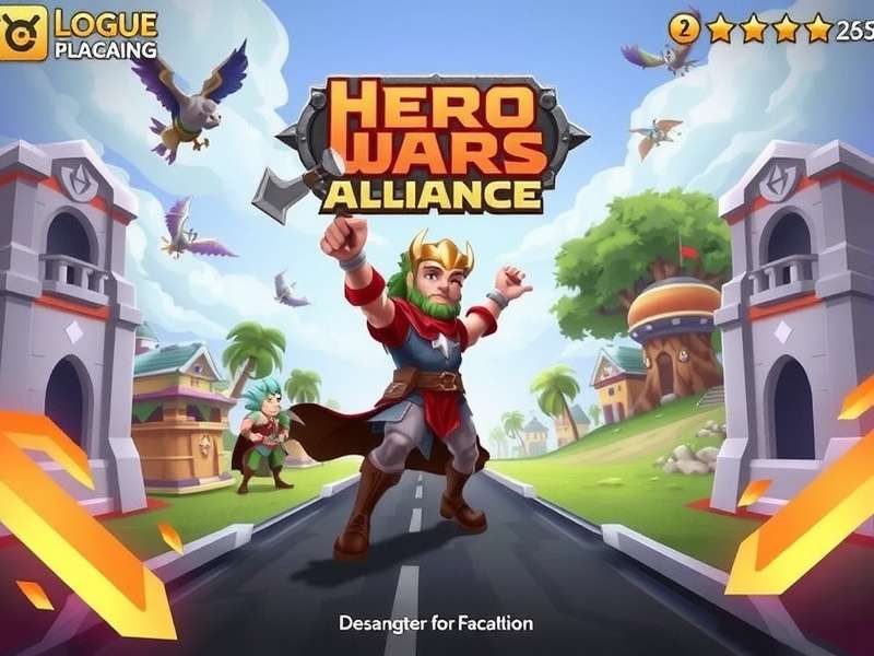 Strategic overview of a Hero Wars Alliance War battle on Facebook interface