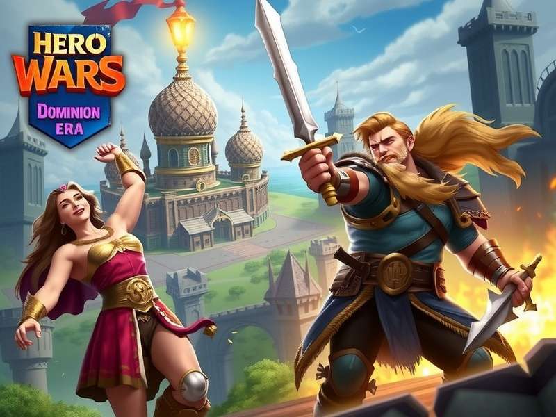 Hero Wars Dominion Era Battle Scene showcasing epic fantasy combat