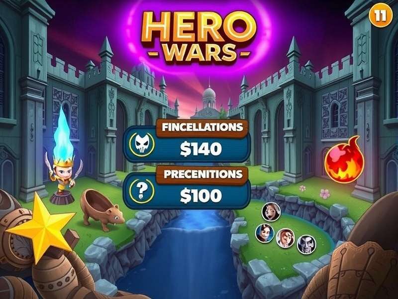 Hero Wars Login Screen and Strategy Interface 2025