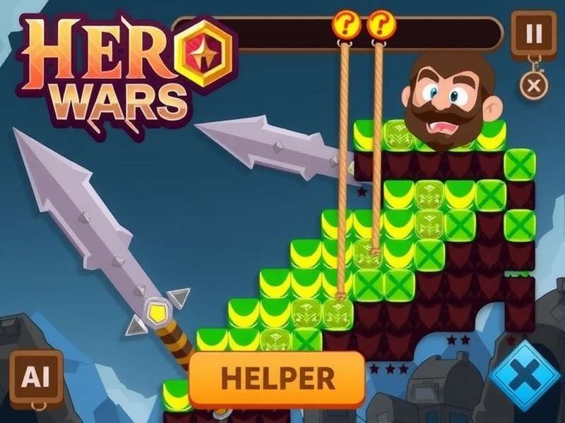 Hero Wars mobile game strategy meeting showing heroes and interface