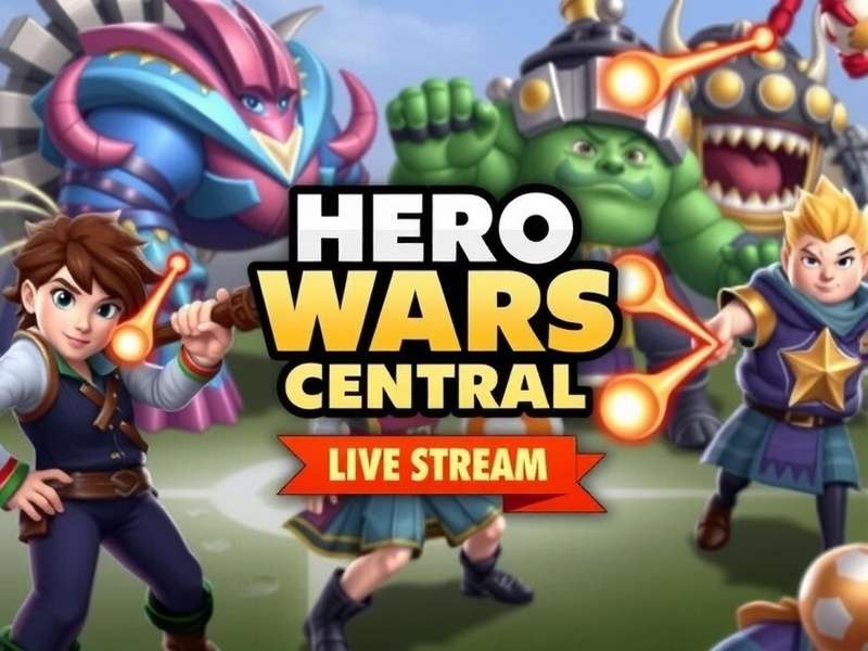 Hero Wars live stream overlay showing chat and gameplay