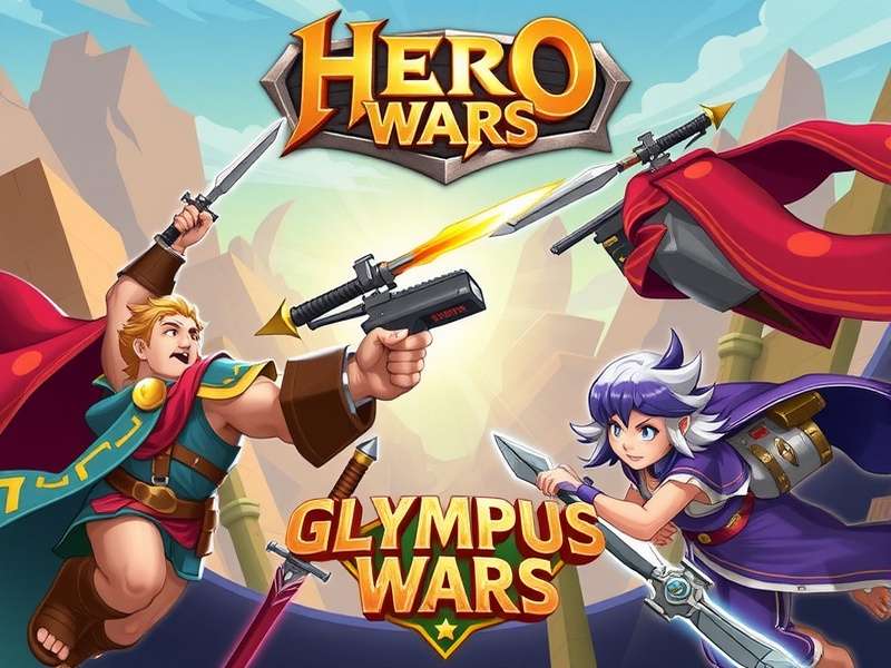 Hero Wars Olympus Temple Guardians banner showing the majestic temple and guardian heroes