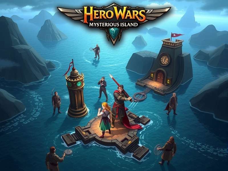 Hero Wars Mysterious Island Map July 2025 – full island overview with all key locations marked