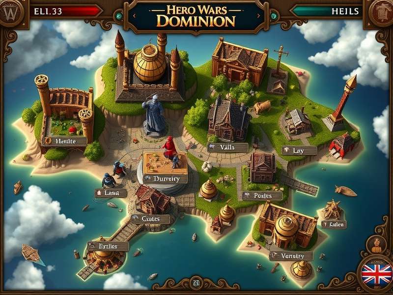 Hero Wars Dominion Era Mysterious Island Map complete overview with key locations and boss arenas
