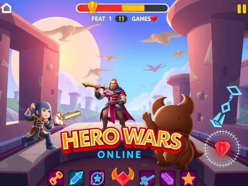 Hero Wars Dominion Era The Great Storm battlefield concept art with heroes and storm effects