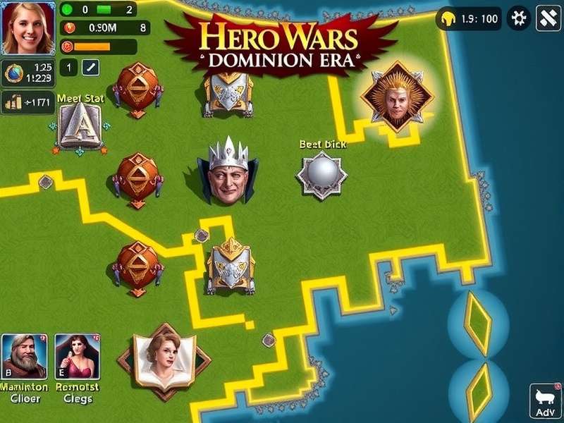 Hero Wars Dominion Era epic battle scene featuring Indian community heroes and strategies