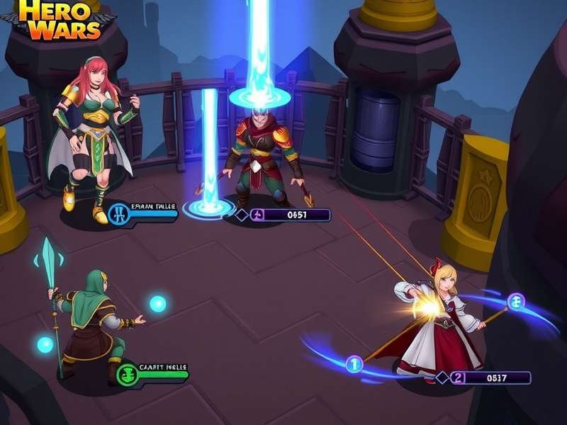 Hero Wars Foundations Of Power – Epic battle scene with heroes and mythical creatures